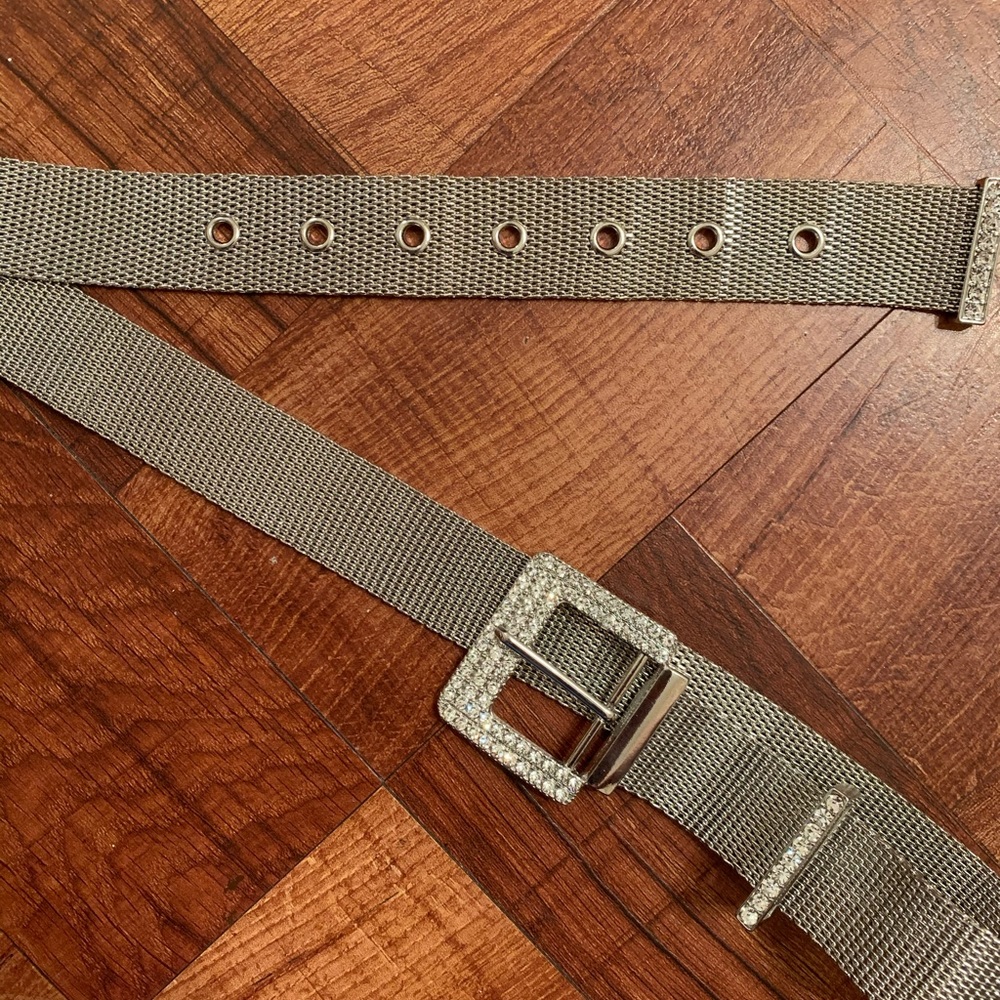 Rhinestone longline waist belt